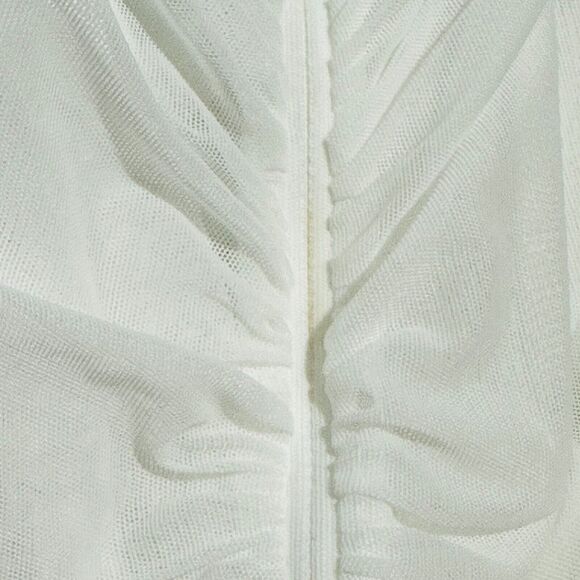 Dolce & Gabbana Tulle Midi Dress 44/ US 8 White Sheer Off The Shoulder NWT $2595 - Picture 10 of 12